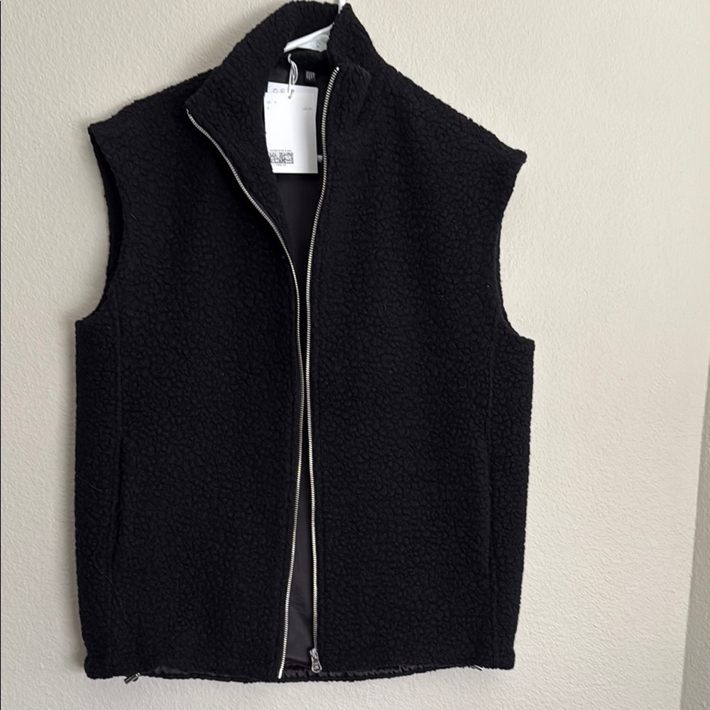 & Other Stories Black Boucle Vest